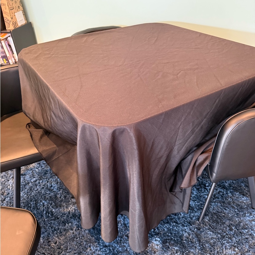 Elegant Black Tablecloth for a Round Table